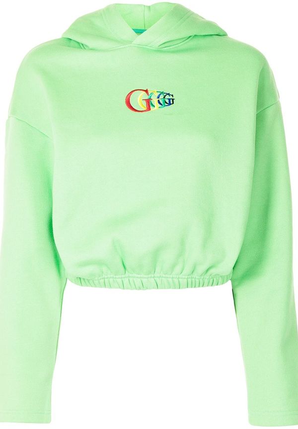 goodboy kort hoodie med broderad logotyp - Grön