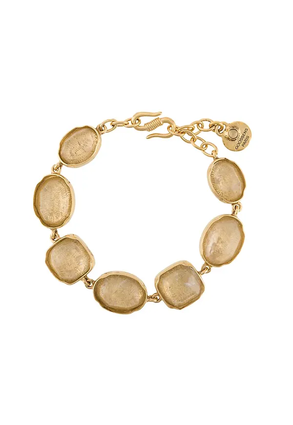 Goossens Cabochons armband - Guldfärgad