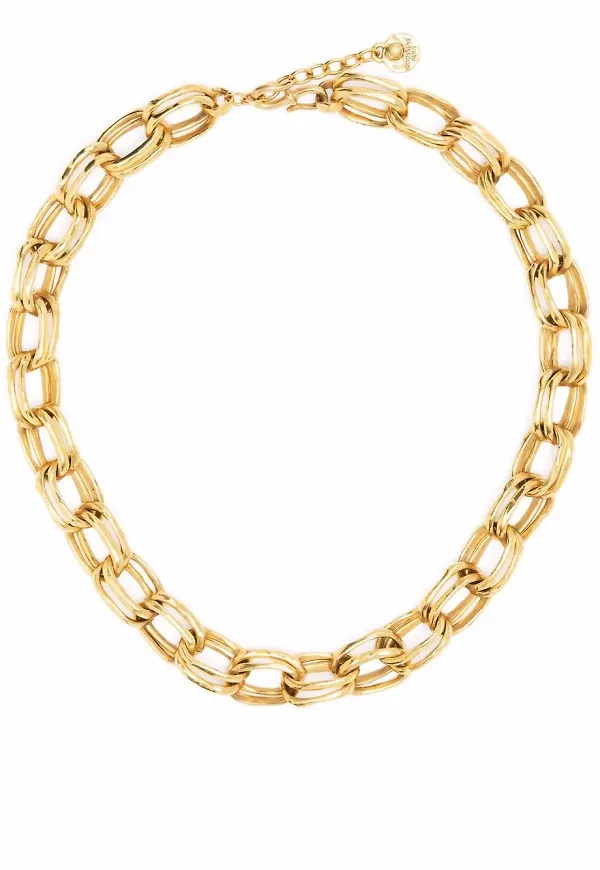 Goossens halsband med dubbla kedjor - Guldfärgad