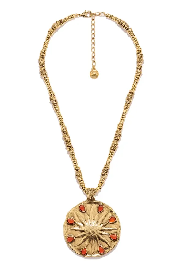 Goossens Talisman Astro Sun halsband - Guldfärgad