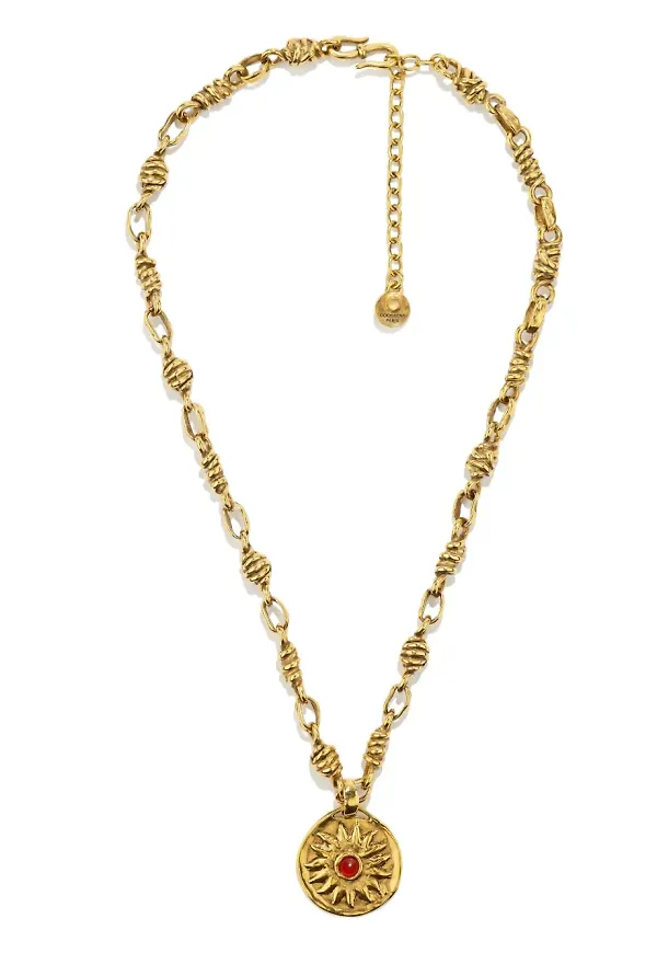Goossens Talisman Astro Sun halsband - Guldfärgad