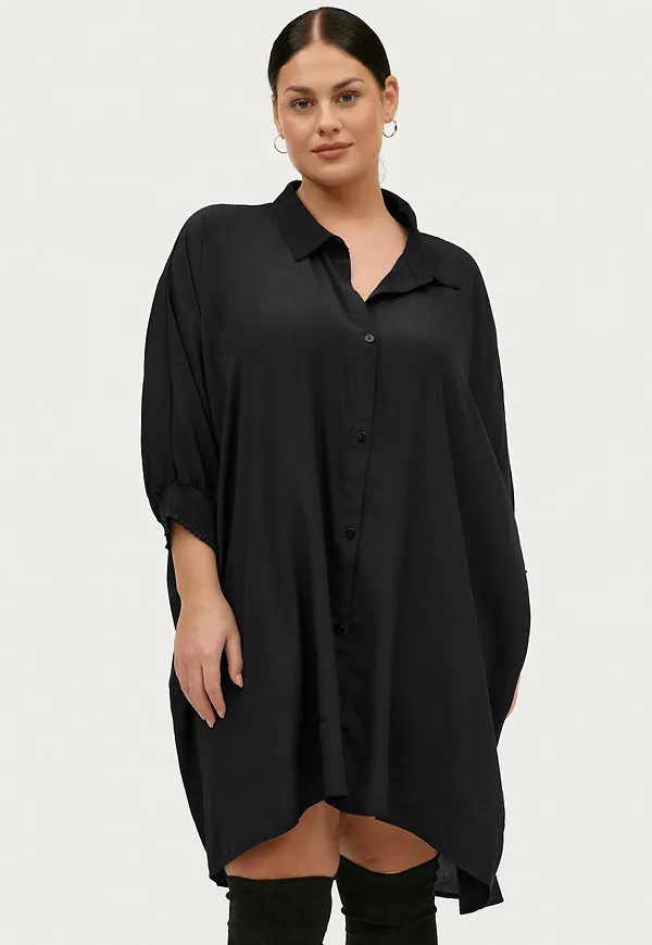 Gozzip - Tunika Gerda Oversize Shirt Tunic - Svart
