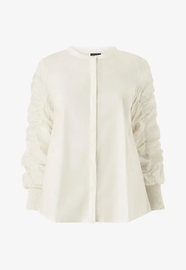 Gozzip - Blus Jeanet Shirt Blouse - Vit