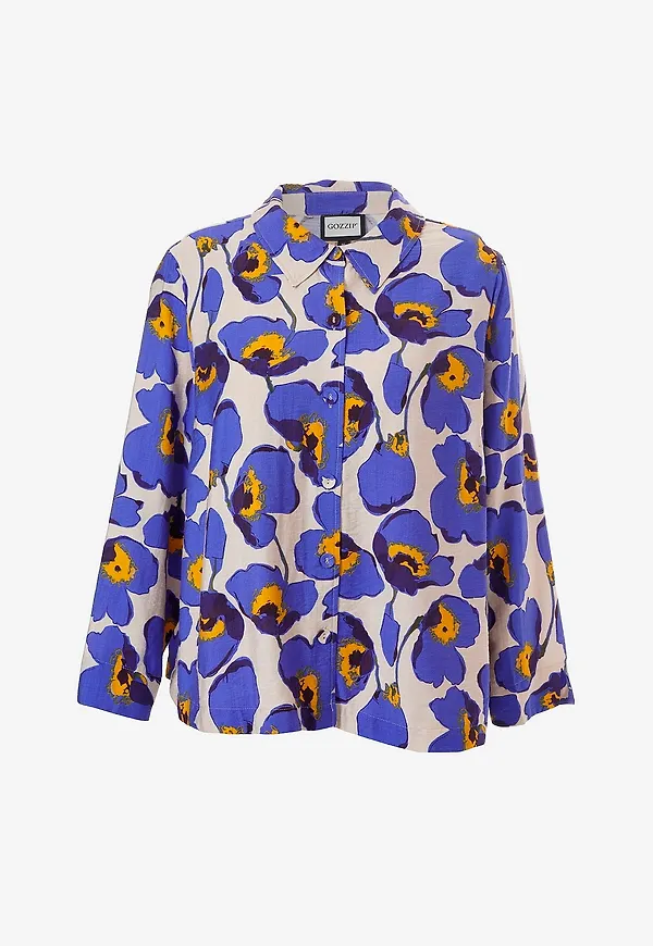 Gozzip - Skjorta gInie Shirt Jacket - Blå