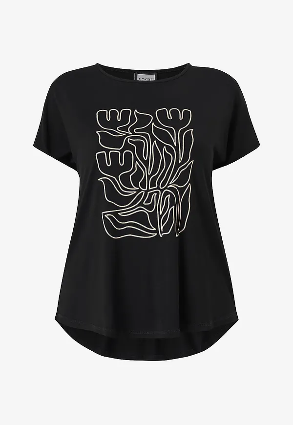 Gozzip - T-shirt gGitte With Print - Svart