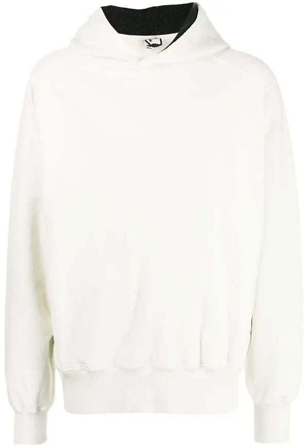 GR10K Compass hoodie med rundad hals - Vit