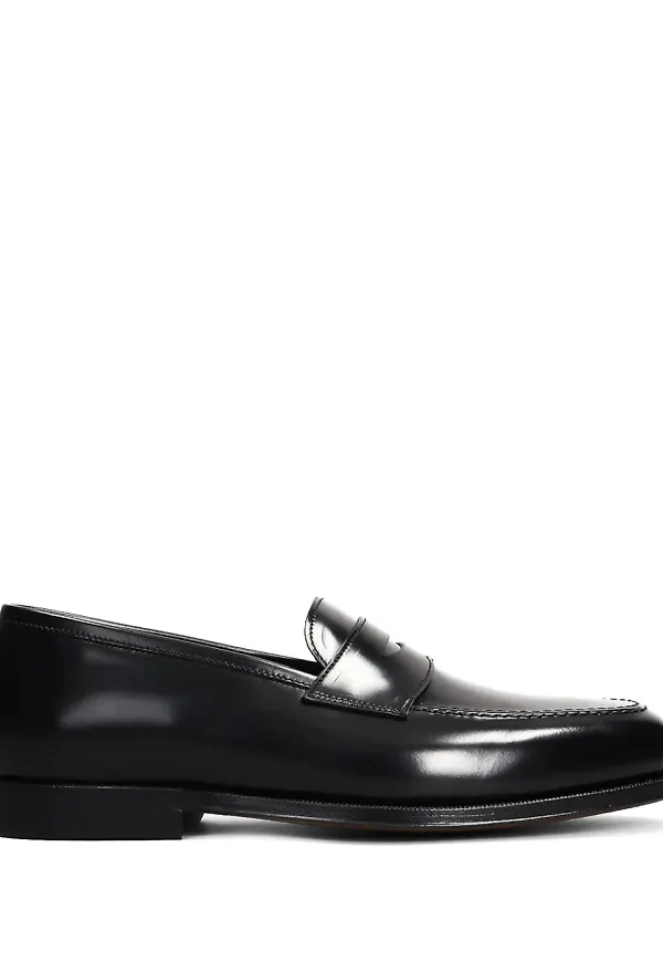 Green George läderloafers - Svart