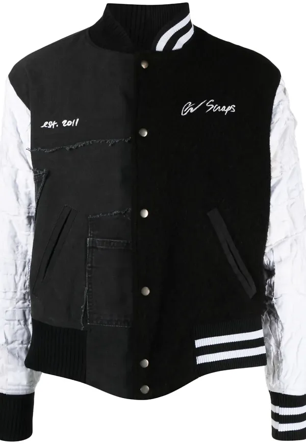 Greg Lauren bomberjacka med panel - Svart