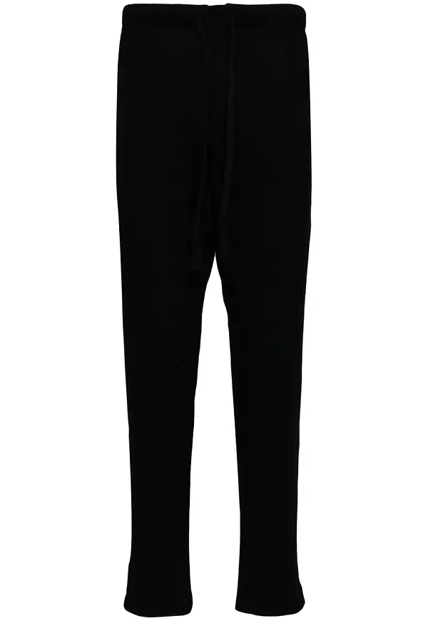 Greg Lauren mjukisbyxor med grosgrain-kant - Svart