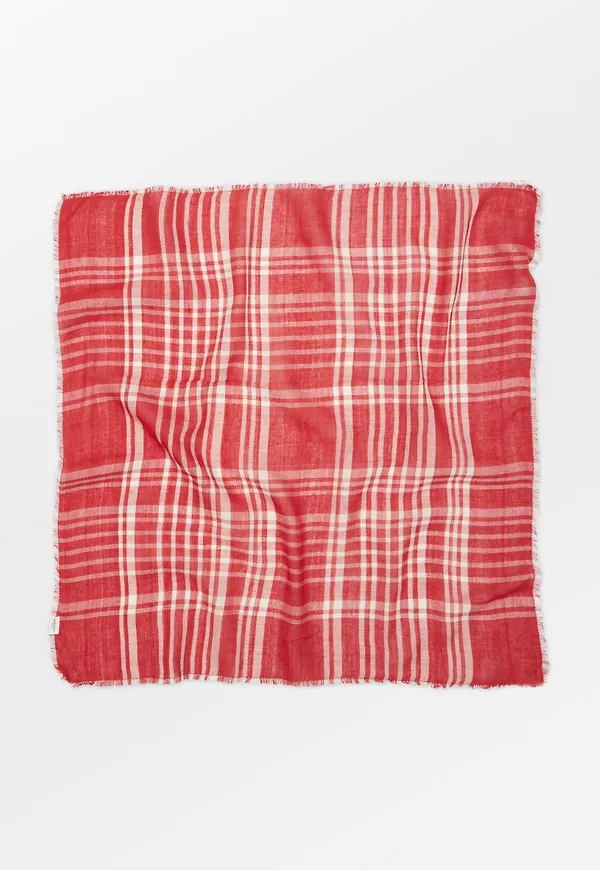 Grid Cowea Scarf