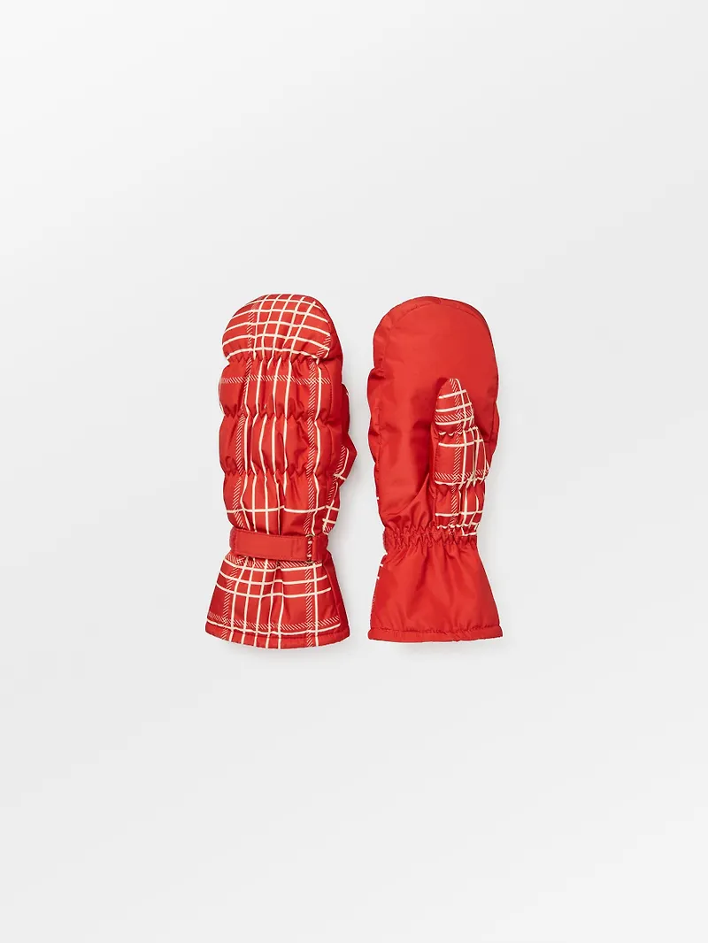 Grid Padded Nylona Mitten