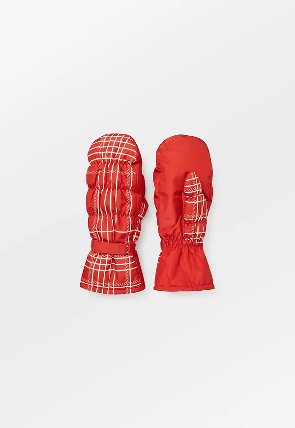 Grid Padded Nylona Mitten