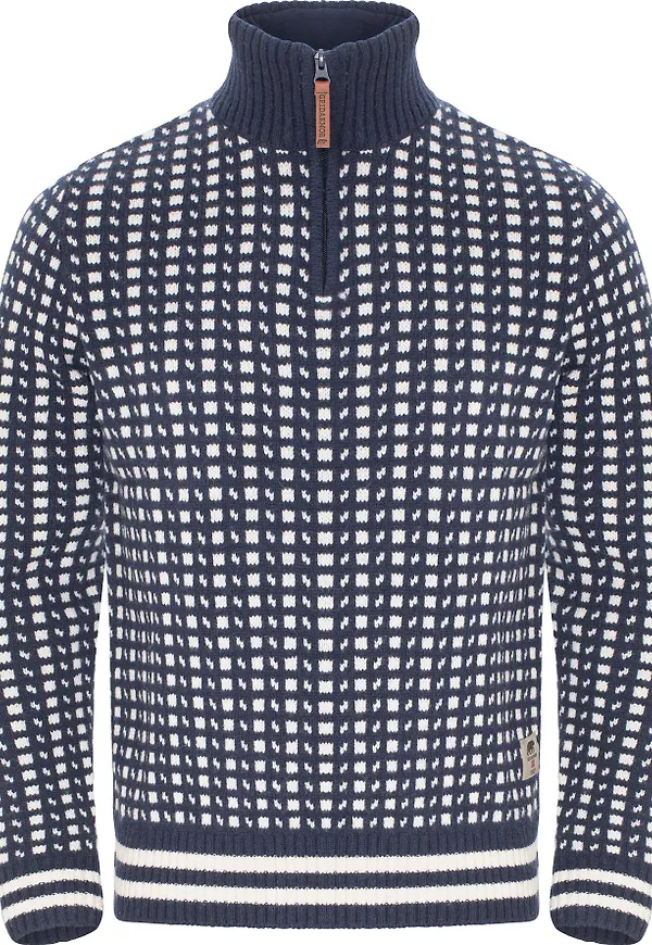 Gridarmor Men's Classic Wool HalfZip Sweater Navy Blazer