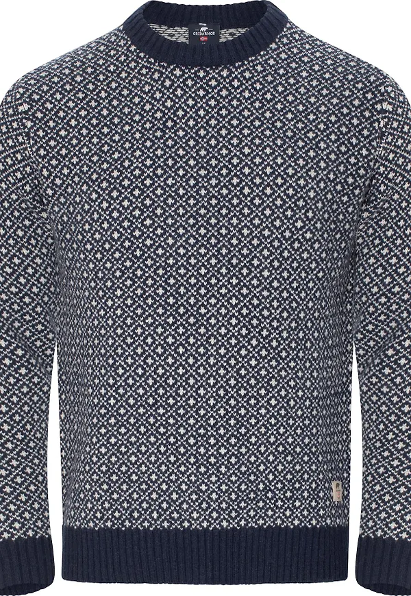 Gridarmor Men's Heavy Knit Wool Sweater Navy Blazer