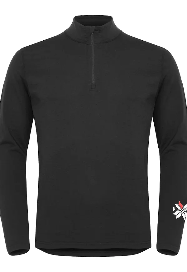 Gridarmor Men's Merino Undertøy Zip Top Black Beauty
