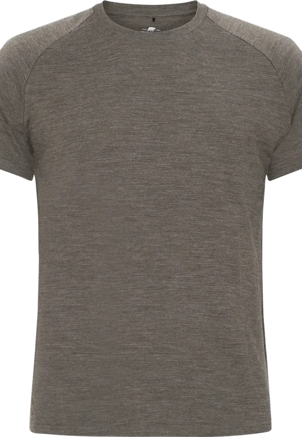 Gridarmor Men's Merino Wool Tee Dusty Olive Melange
