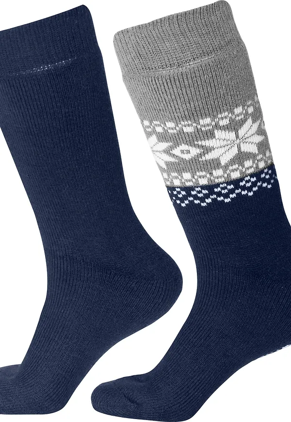Gridarmor Unisex Alpacka Wool Heritage Socks 2-pack Navy Blazer