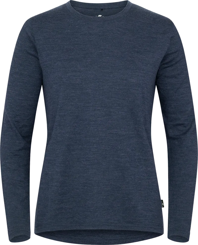 Gridarmor Women's Merino Wool Ls Tee Navy Blazer Melange