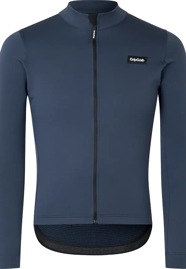 Gripgrab Men's EXPLR Merinotech Thermal Long Sleeve Jersey Navy Blue