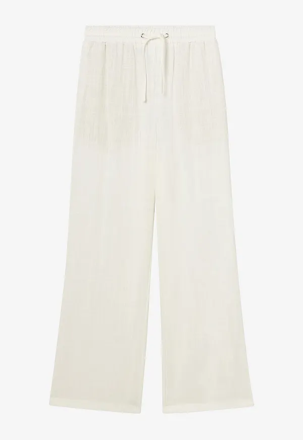 Grunt - Byxor Camille Linen Pants - Vit