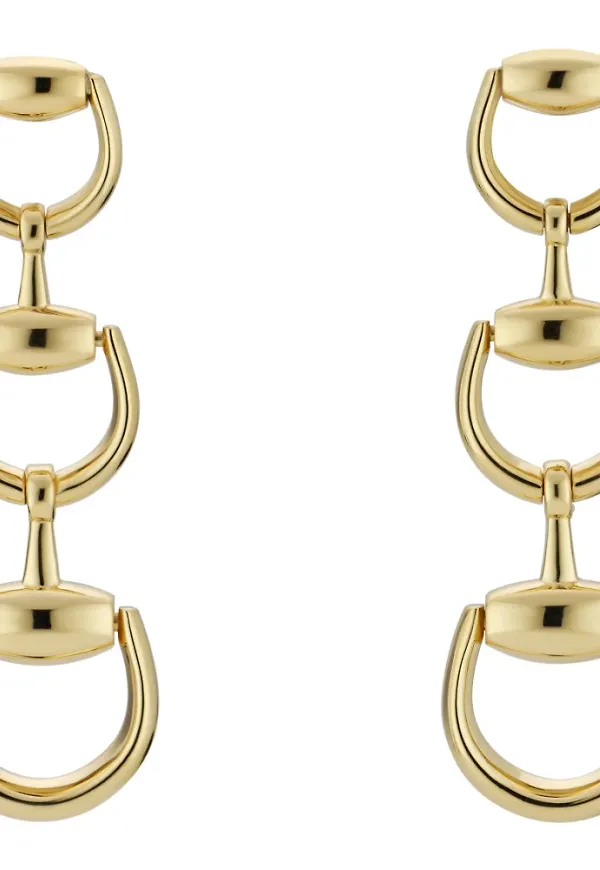 Gucci, Accessoarer, Dam, ONE Size, Ybd831413001 - Horsebit Örhängen i gult guld