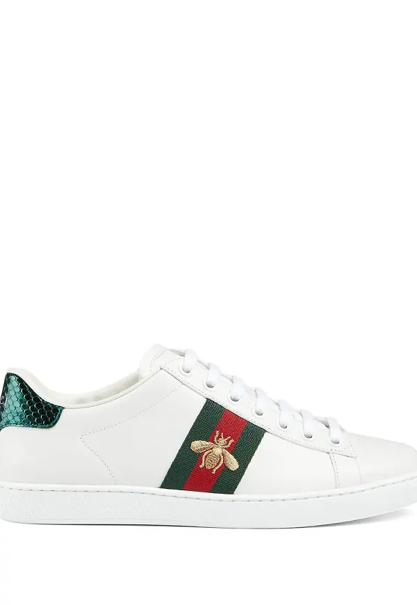 Gucci Ace broderade sneakers - Vit