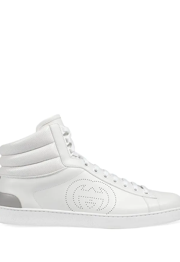Gucci Ace höga sneakers - Vit