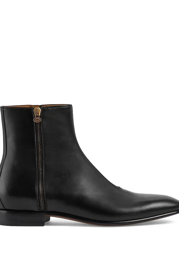 Gucci ankelboots i läder - Svart