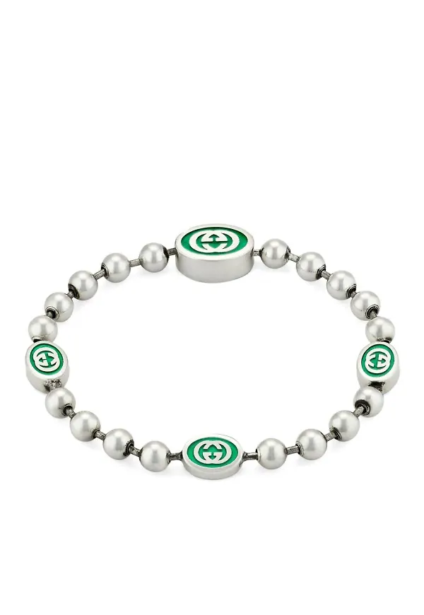 Gucci armband med berlock - Silverfärgad