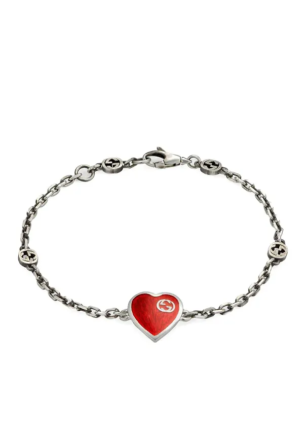 Gucci armband med hjärta - Silverfärgad