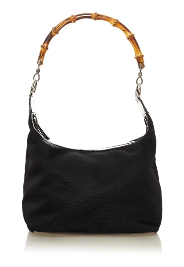 Gucci Bamboo Canvas Shoulder Bag