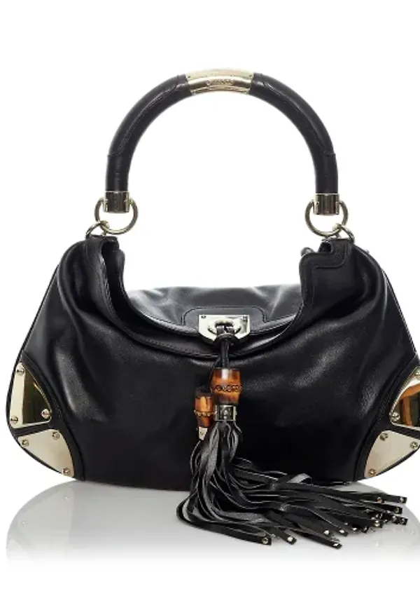 Gucci Bamboo Indy Leather Satchel