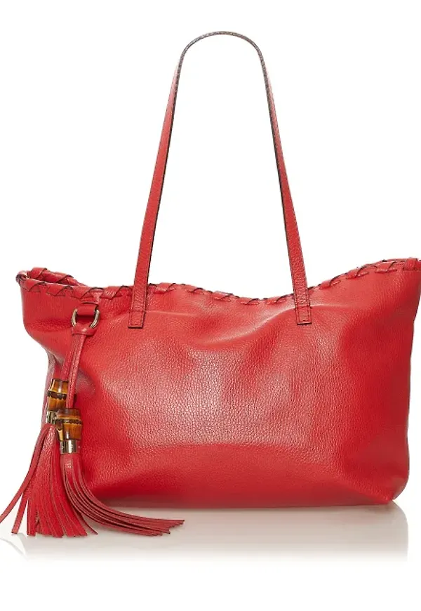 Gucci Bamboo Leather Tote Bag