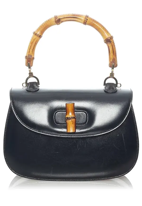 Gucci Bamboo Night Leather Satchel
