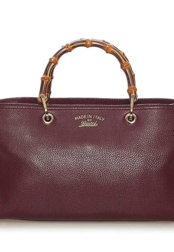 Gucci Bamboo Shopper Leather Satchel