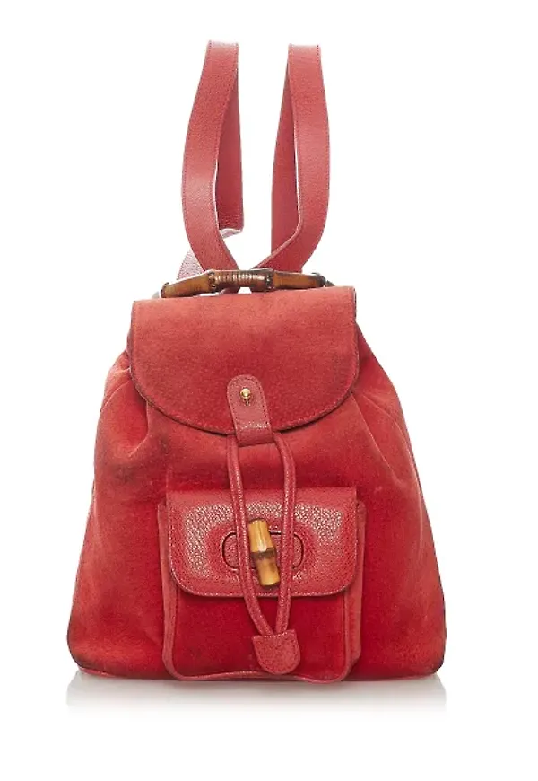 Gucci Bamboo Suede Backpack