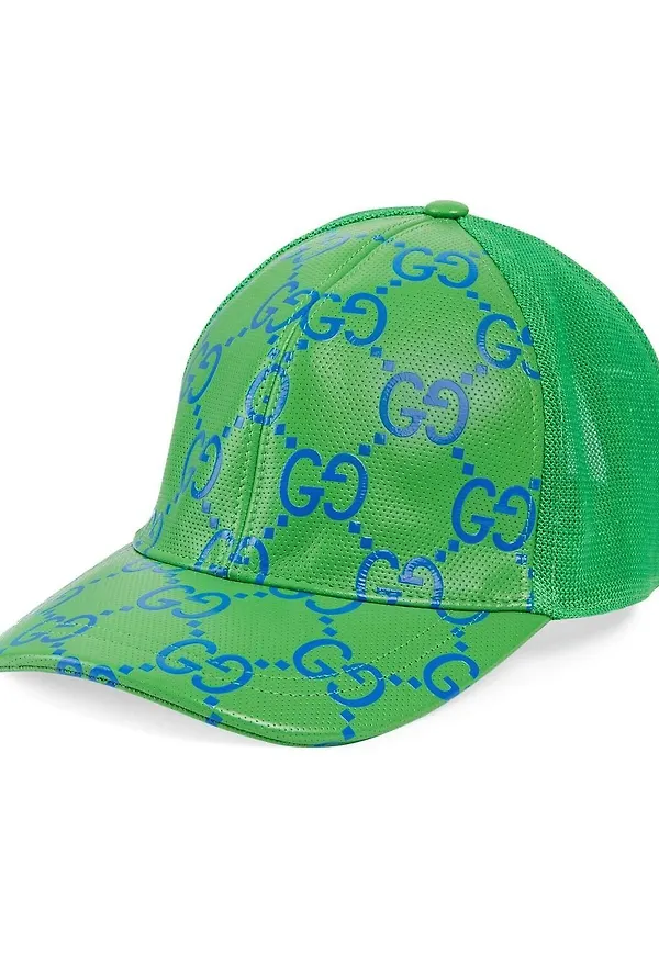 Gucci basebollkeps med monogram - Grön