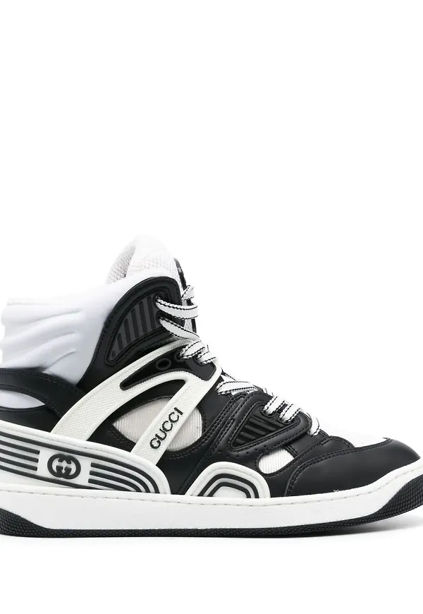 Gucci Basket höga sneakers - Svart
