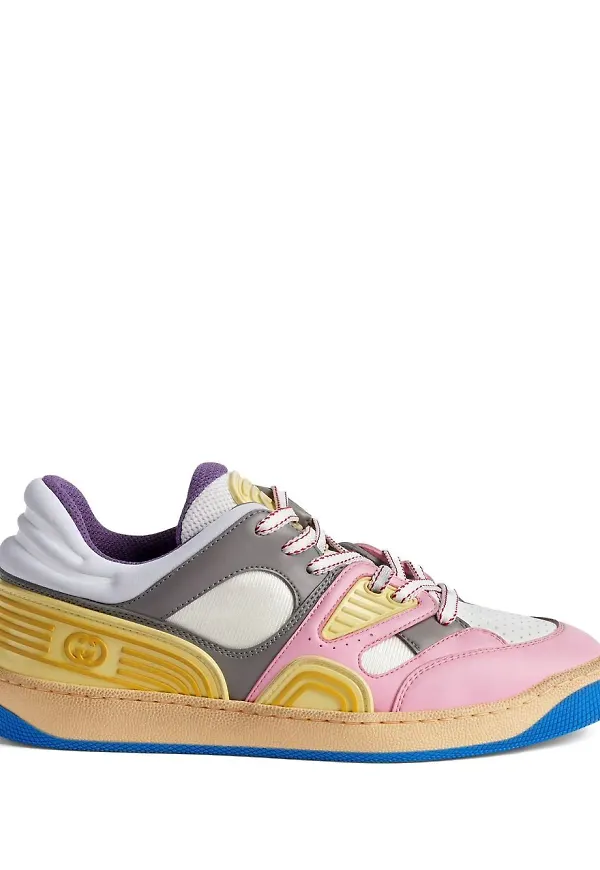 Gucci Basket sneakers med panel - Rosa
