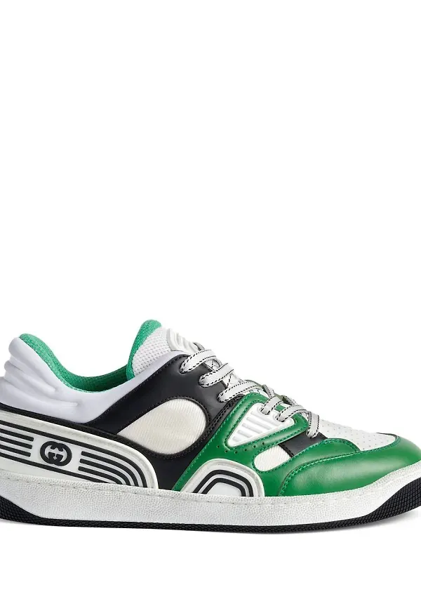 Gucci Basket sneakers med panel - Vit
