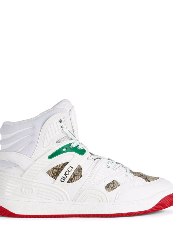 Gucci Basket sneakers med snörning - Vit