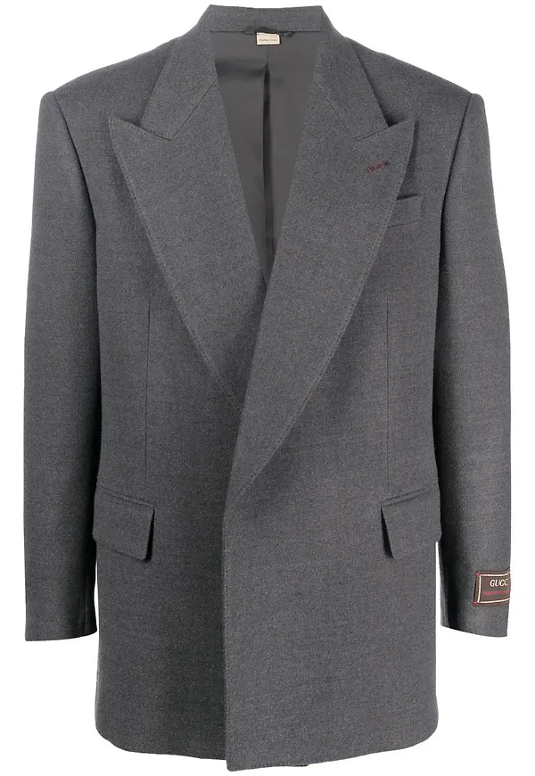 Gucci blazer med dold knäppning - Grå