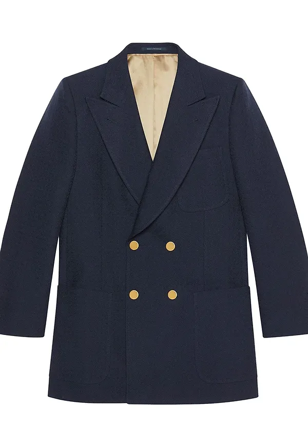 Gucci blazer med textur - Blå