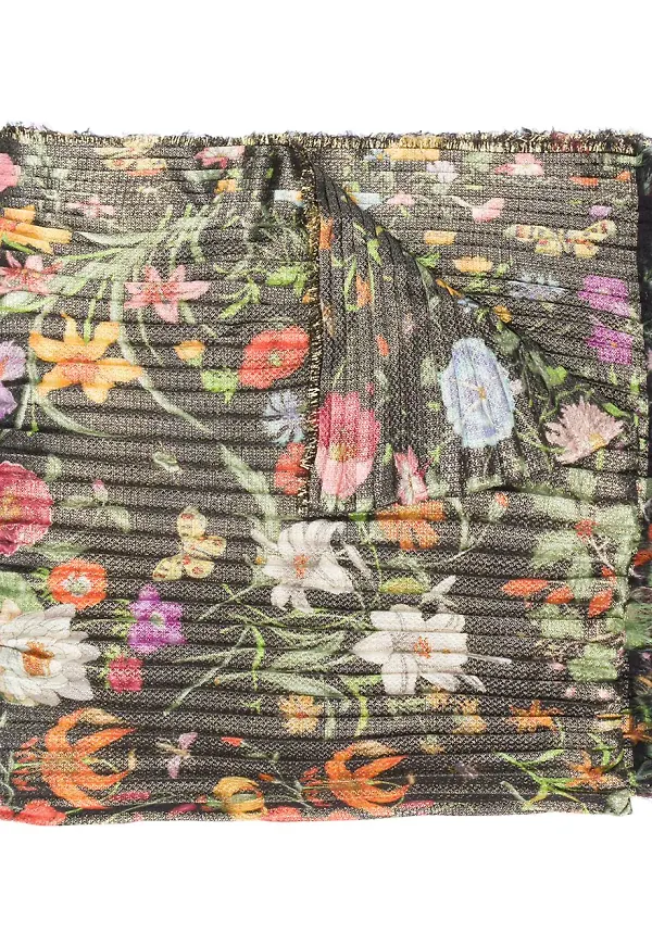Gucci blommig sjal - Guldfärgad