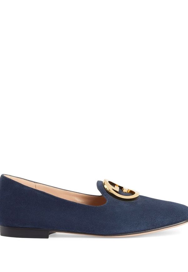 Gucci Blonde platta ballerinaskor - Blå