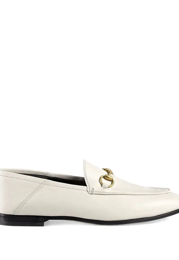 Gucci Brixton loafers med bettdetalj - Vit