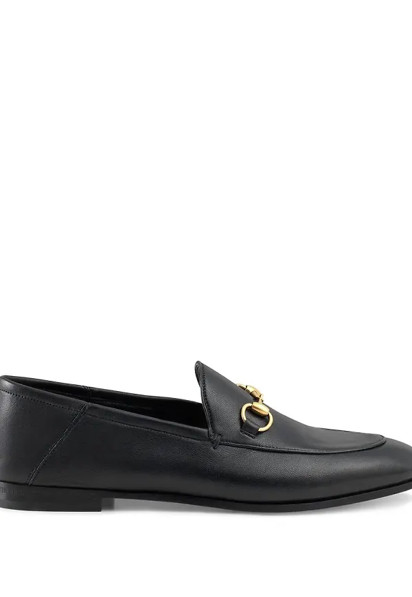 Gucci Brixton läderloafers med detaljspänne - Svart