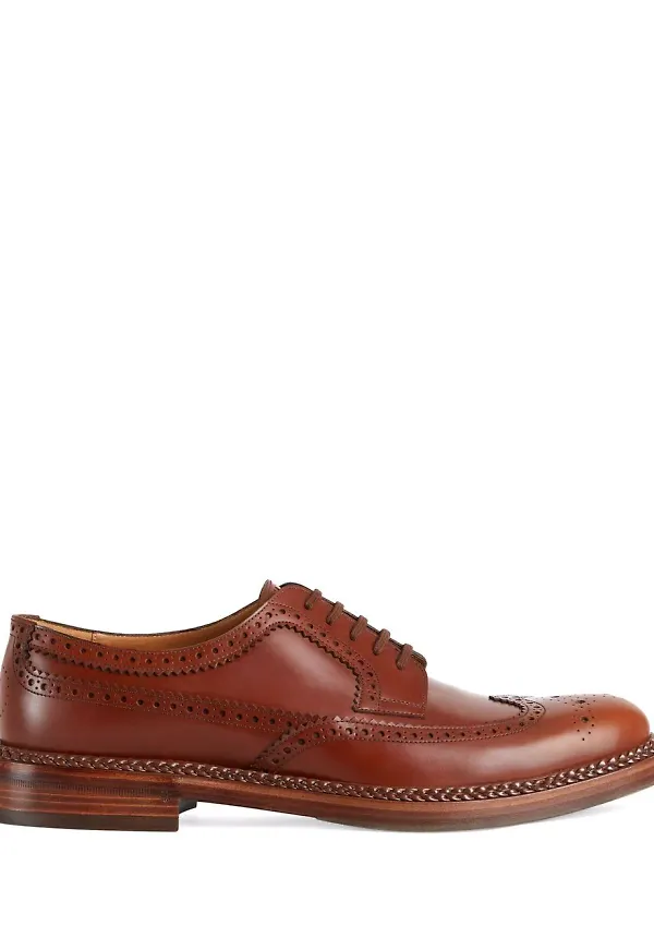 Gucci brogues i läder - Brun