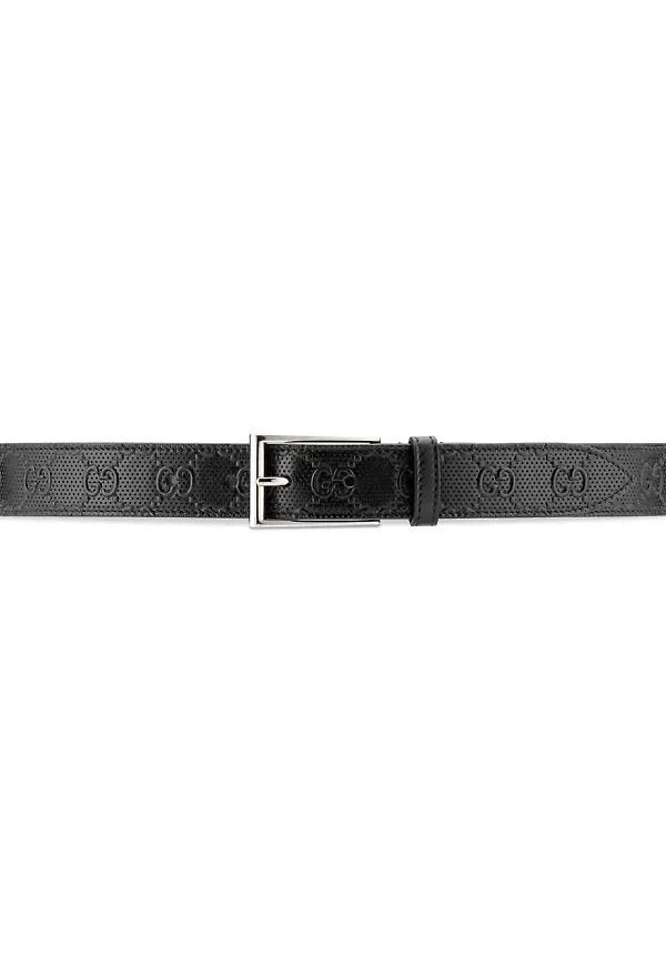 Gucci bälte med fyrkantigt spänne - Svart