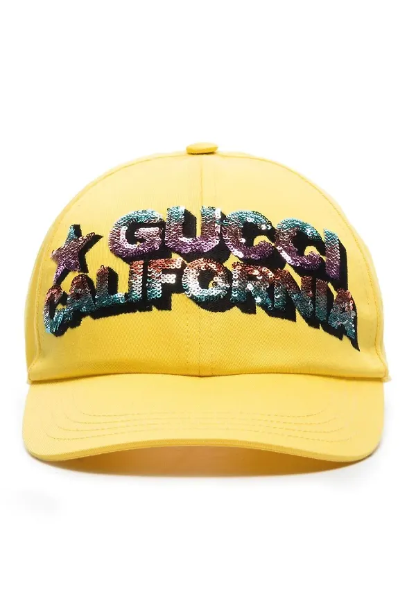Gucci California bomullskeps - Gul